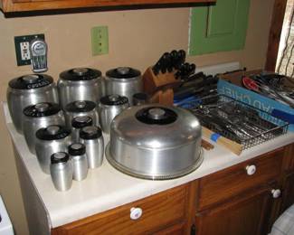 Nice aluminum cannister pieces