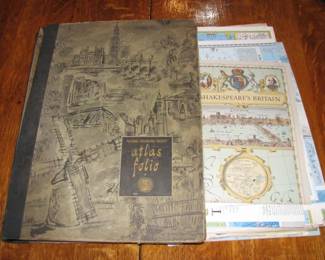 Old atlas with added maps