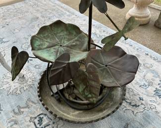 Working copper water fountain