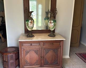 Eastlake cabinet with mirror