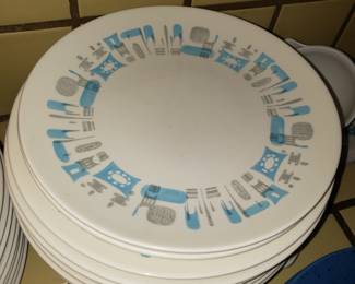 Vintage dinnerware 1950's Blue Haven