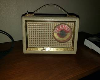 Vintage Grundig Model Boy 59 Leather bound transistor radio, Germany