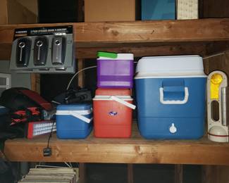 Coolers and camping gear