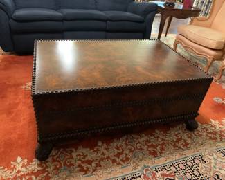 Coffee solid wood table with drawers 