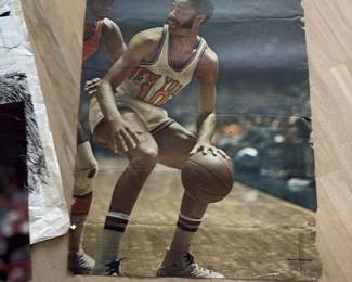 Vintage poster of Walt "Clyde" Frazier - NY Knicks 1970s