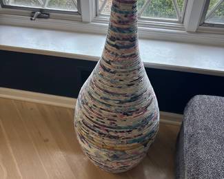 Anthropologie Magazine Paper Rolled Vase