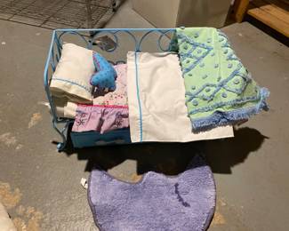 AMerican Girl Doll Blue Curlique Trundle
