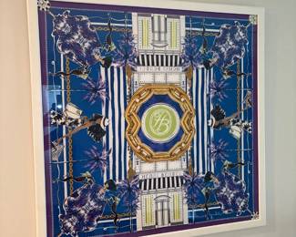 Henri Bendel Silk Scarf Framed