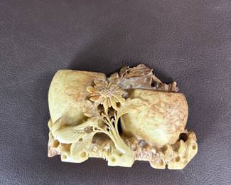 carved asian soapstone sculpture