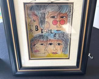 The Beatles 3D Painting on Glass