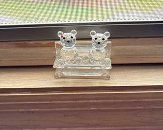 Asfour Crystal Bears on a Bench