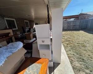 Scrapbooking/craft table, shelf and storage