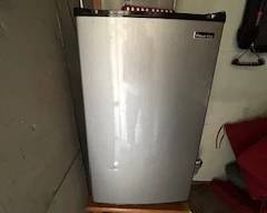 beverage refrigerator and table top popcorn maker