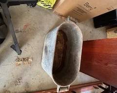 vintage metal trough