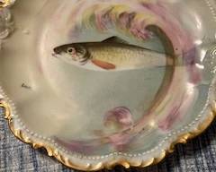 vintage Limoges signed fish plate
