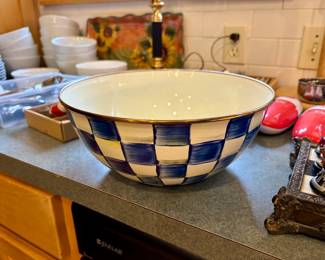 Mackenzie-Childs Royal Check Large Mixing Bowl