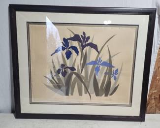 LARGE FRAMED VINTAGE ART