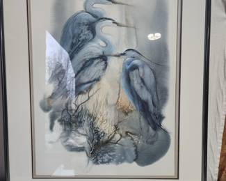 FABULOUS LARGE WATERCOLOR AND PASTEL 