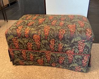 Ottoman professionally upholstered with designer fabric