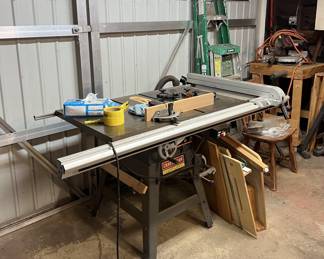 This is a Craftsman Professional table saw.  There are multiple saw plates for different blades.  No doubt several of the jigs and sleds will fit the table saw.  There are a number of Rockler-branded woodworking accessories.