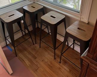 In case you're in the market for barstools, here is a nice set of four.