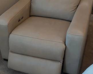 Powered Leather Recliner in New Condition