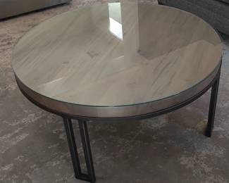 Davidson Round Glass Top Coffee Table