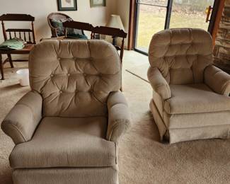Pair of swivel chairs