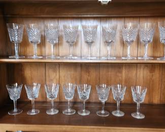 Waterford Alana crystal stemware, water & wine
