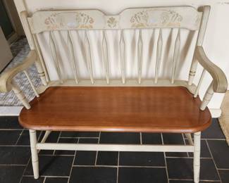 Ethan Allen painted bench