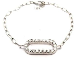 NEW! 1.25 Carat Diamond Pavé Paperclip Chain Bracelet