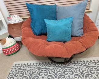 Papasan Chair, Area Rug, Stuff Plush Toys