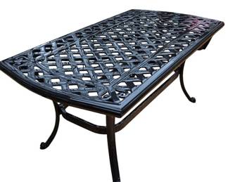 Black Cast Aluminum Coffee Table