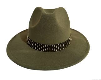 Green Velvet Womens Rancher Hat