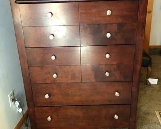 Slightly Distressed Mission Style Chest of Drawers