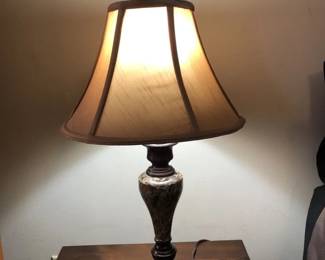 Handsome Marble Look Metal Table Lamp