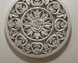 Rustic Whitewashed Flower Wall Decor