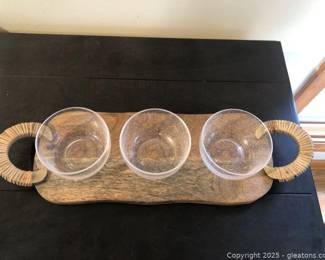 Impressive Wooden Serving Flight Tray by Cravings