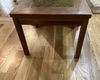 Brown Saltman by John Keal Walnut and Enameled Copper End Table