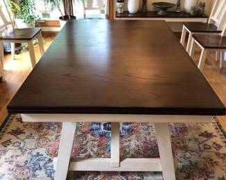 Modern Farmhouse Unbranded Dining Table with Slide Out Leaves