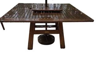 Jensen Leisure Slatted Wooden Patio Table