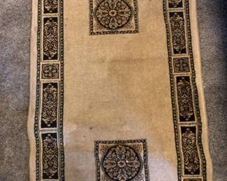 Taupe and Black Carpet Runner