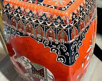 Hand painted ceramic Elephant stand