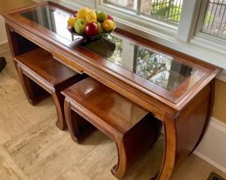 Vintage Oriental Rosewood Hall/sofa Table