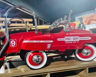 Vintage fire department truck for our small firefighters