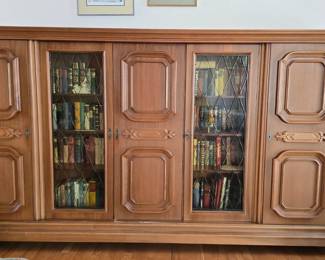 Bartels 9' Walnut Bookcase & display cabinet