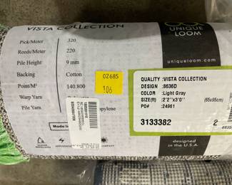 unique loom vista collection light gray 2'2x 3 8636d