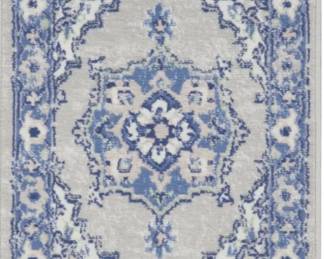 Nourison Whimsicle Persian Farmhouse Grey Blue 2' x 3' Area Rug, (2' x 3')
