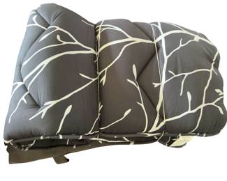 Black White Tree Pattern Large Futon Cushion ~ 76x30"