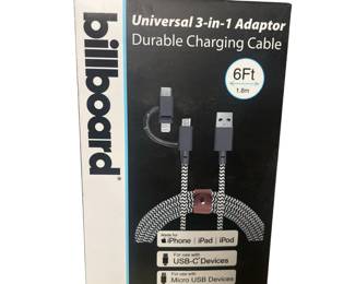 Billboard ChargerUniversal 3-1 Adaptor 6 foot